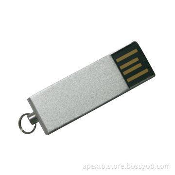 White Swivel USB Flash Drives, Customized Packaging Types/Logos Accepted, 256MB to 32GB